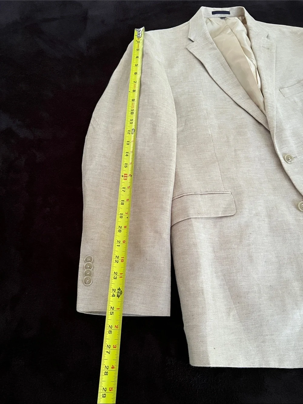 Jos A. Banks Beige Linen & Cotton blazer